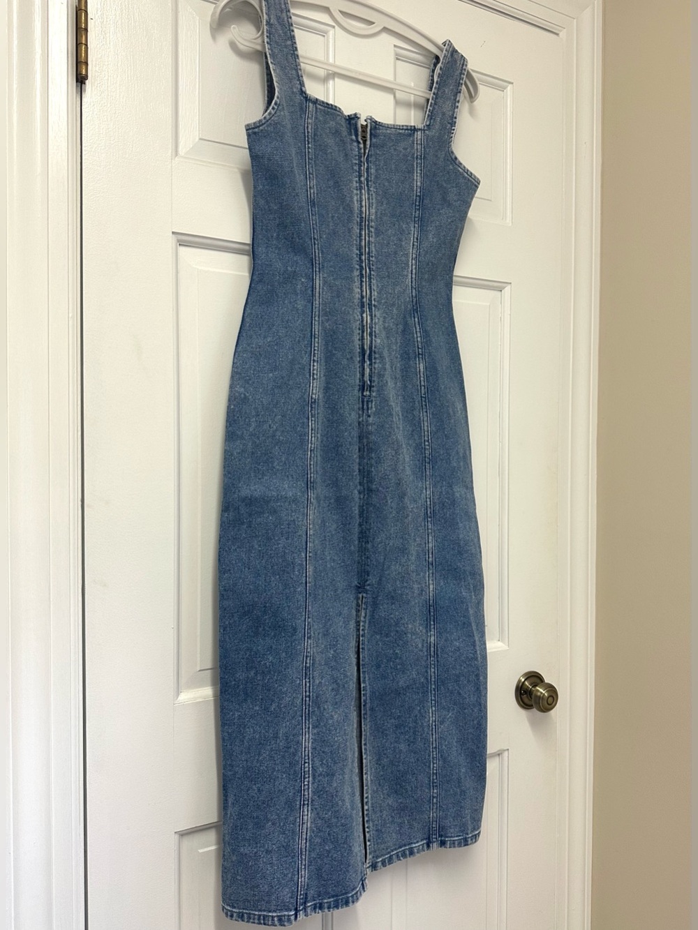 Abercrombie & Fitch Denim Column Midi Dress - Picture 4 of 9